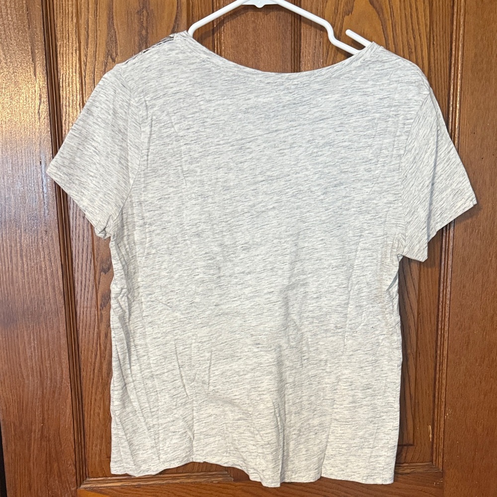 Lucky Brand White Botanical Print Women's Tee - Picture 3 of 4